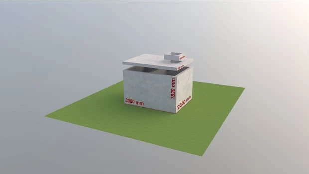 Žumpa 10 m3 dvojkomora